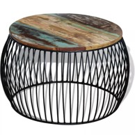 Stolić za Kavu Okrugli Masivno Reciklirano Drvo 68x43 cm