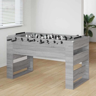 Nogometni stol, set 2 kom, 146.5 × 74 × 85 cm, siva sonoma