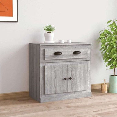 Komoda od konstruiranog drva, 70 x 35,5 x 67,5 cm, sivi hrast sonoma