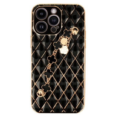 ONASI Silikonska maskica, iPhone 14 Pro Max, Glamur, narukvica, crna