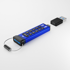 ISTORAGE USB memorijski pogon datAshur PRO+C, 256 GB, USB Tip-C 3.2 Gen 1, plavi