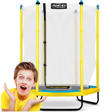 NEO-SPORT Dječji vrtni trampolin 140 cm (4,5 ft), žuti