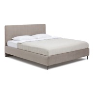 BONAMI SELECTION Tapecirani bračni krevet Noira Slim 160x200 cm s podnicom, smeđe-sivi