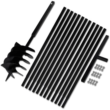 Ručna burgija za zemlju sa ručkom 200 mm i produžnom cijevi, 13 m, čelik