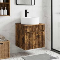 Umivaonik s policom za zid 49 x 44,5 x 65 cm, dimljeni hrast