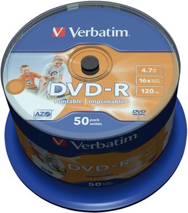 VERBATIM DVD-R Medij, 16x, 4.7GB, 50 komada