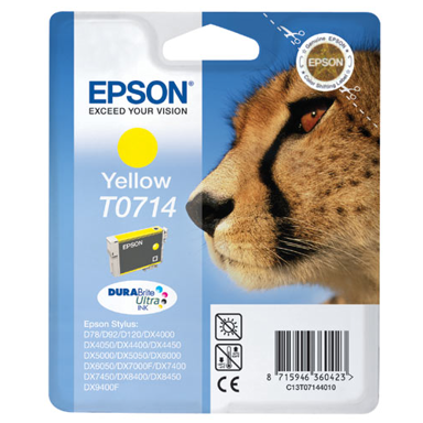 EPSON Tinta Cheetah T0714, žuta, originalna