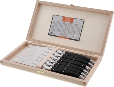 JEAN DUBOST Set noževa, 6 komada, crni