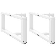 Noge za stolić T-oblika 2 kom bijele 60x25x(30-31) cm čelik