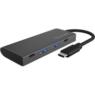 ICY BOX USB hub IB-HUB1428-C31, USB-C, 2x USB-A, 2x USB-C, crni