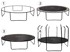 SKYFLYER Trampolin, 12FT, 366 cm, s ljestvama