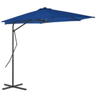 Vrtni suncobran s čeličnom šipkom plavi 300 x 230 cm