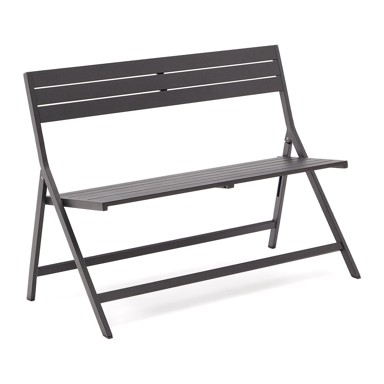 KAVE HOME Crna metalna vrtna klupa Torreta