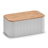 ZELLER Kutija za kruh s poklopcem od bambusa, siva