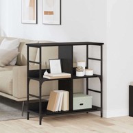 Polica, 78,5 x 33 x 82 cm, konstruirano drvo, crni hrast