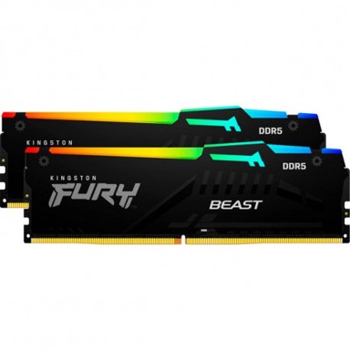 KINGSTON Radna memorija Fury Beast Black RGB, 64 GB (2x32 GB), DDR5, 6000 MHz