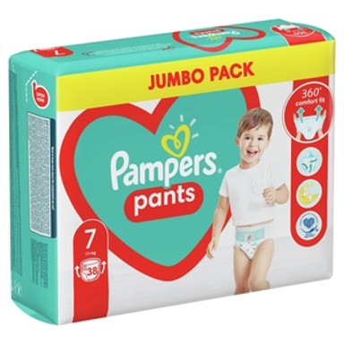PAMPERS Pelene gaćice, Pants, veličina 7, 17 kg+, 38 kom