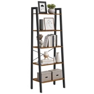 SONGMICS Ljestve polica 5 razina 562 x 32 x 1721 cm smeđa