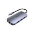UNITEK Docking stanica D1071A, USB-C, 3x USB-A, 2x USB-C, 1x HDMI, 1x ethernet, 1x microSD/SD, sivi