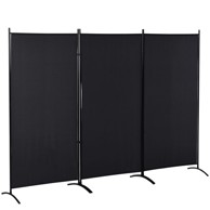 HOMESTAR Pregrada za sobu, zaslon za privatnost, 3 panela, 253x182x50 cm, crna