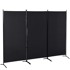HOMESTAR Pregrada za sobu, zaslon za privatnost, 3 panela, 253x182x50 cm, crna