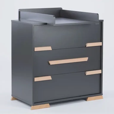 DREWEX Komoda Leo, grafitna/pjeskovita