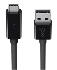 BELKIN USB 3.1 SuperSpeed kabel USB-C to USB-A 1m crni