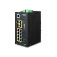PLANET Switch IGS-5225-8P4S, industrijski upravljani L2, 8x RJ45 PoE 10/100/1000, 4x SFP, IP30, DIN montaža