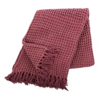 TISECO HOME STUDIO Svjetlo bordo pamučna deka vafli, 130x170 cm