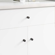 Gumbi za ormarić 2 kom, 18 x 23 mm, željezo, crna