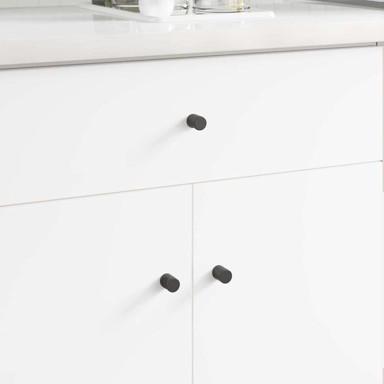 Gumbi za ormarić 2 kom, 18 x 23 mm, željezo, crna