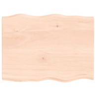 Stolna ploča 80x60x2 cm netretirana hrastovina sa živim rubom