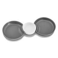 VILLA ALTACHIARA Set od 3 zdjele za posluživanje s pladnjem Yin & Yang, 38 x 16,5 cm