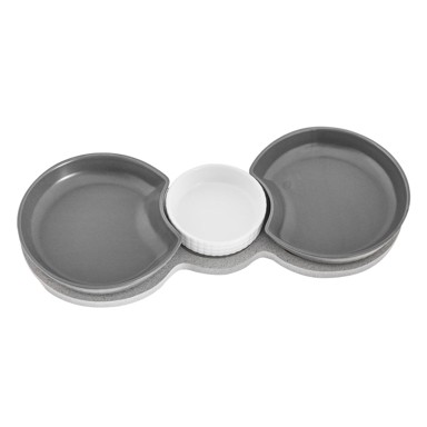 VILLA ALTACHIARA Set od 3 zdjele za posluživanje s pladnjem Yin & Yang, 38 x 16,5 cm