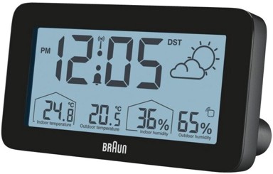 BRAUN Radio meteorološka stanica BC 13 B DCF, crna
