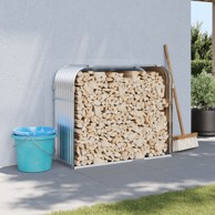 Držač za cjepanice srebrni 120x45x100 cm od pocinčanog čelika