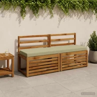 Jastučići za klupu Soest 2 kom 160 x 40 x 8 cm melange, svijetlozeleni