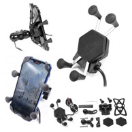 BIKETEC Držač za telefon za motocikl s USB punjačem, L okvir