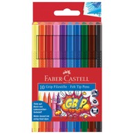 FABER-CASTELL Flomaster 155310 školski grip 10 boja