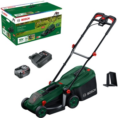 BOSCH Akumulatorska kosilica Rotak 18V-34, set