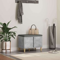 Klupa za hodnik s jastukom 60x38x46 cm, betonski siva