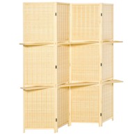 HOMESTAR Pregrada za sobu, 2 police, 180x19x180 cm, prirodna