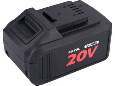 EXTOL ENERGY Punjiva baterija SHARE20V 6,0 Ah 8891885, crna