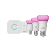 PHILIPS Pametne žarulje E27 (1100), 3 kom + prekidač za prigušivanje