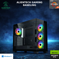 ALIENTECH Stolno računalo Gaming Baneling / AMD Ryzen 5 5500, 16 GB RAM, NVIDIA GeForce RTX 3050, 500 GB SSD, Windows 11 Pro, crna