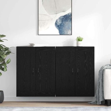 Ormarčići za montažu na zid 2 kom 69,5x34x90 cm, crni hrast