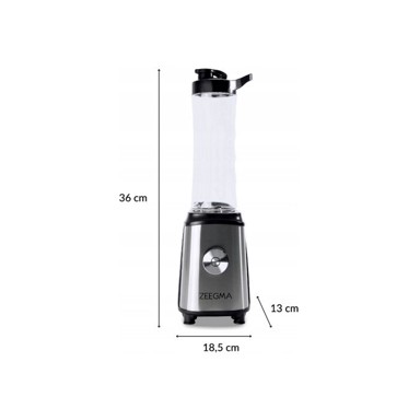 ZEEGMA Blender Vitamine, 1050 W, čaša 1L, 2x sportska boca 0,6L, mlinac za kavu