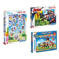 CLEMENTONI Puzzle 104 kom crtani junaci