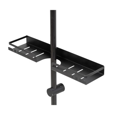 WENKO Kupaonska polica Altarella samodržeća inox, crna