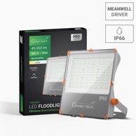 GREEN TECH Premium LED reflektor, 300 W, 150 lm/W, 4200 K, IP66, Meanwell XLG